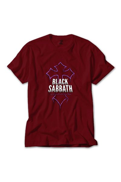 Z zepplin Μαύρο Sabbath Cross Red T-shirt