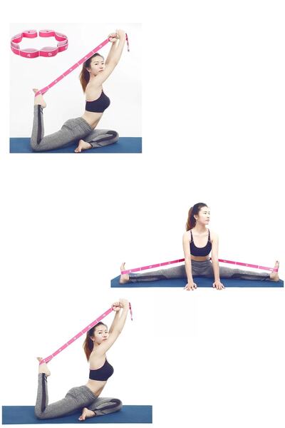 CIWAA Numbered Pilates Yoga Gymnastics Exercise Stretching Rubber Resistance Band Elastic Band