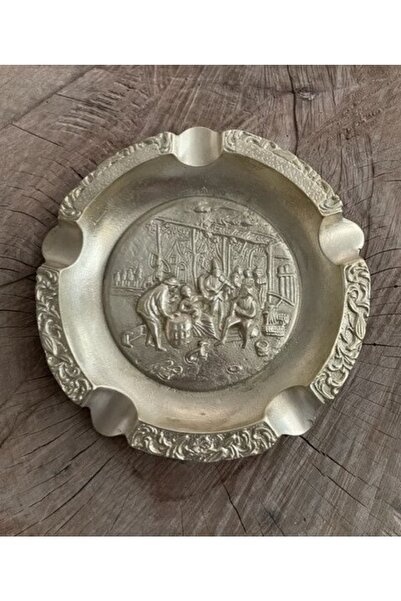 Seha Antik Pirinç Sarı Küllük Puro Küllüğü Siğara Küllük 19*19cm