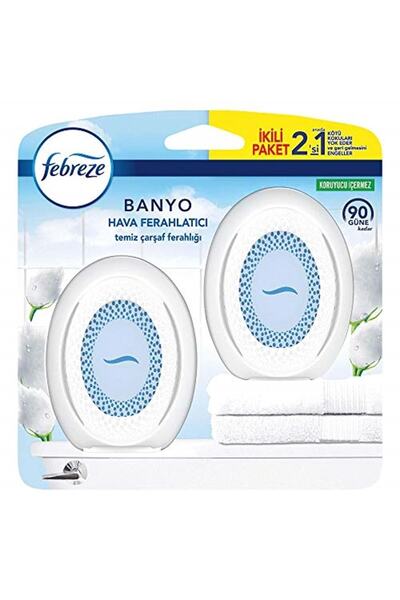 Febreze Banyo Temiz Çarşaf Ferahlığı Hava Ferahlatıcı Oda Kokusu 2'li