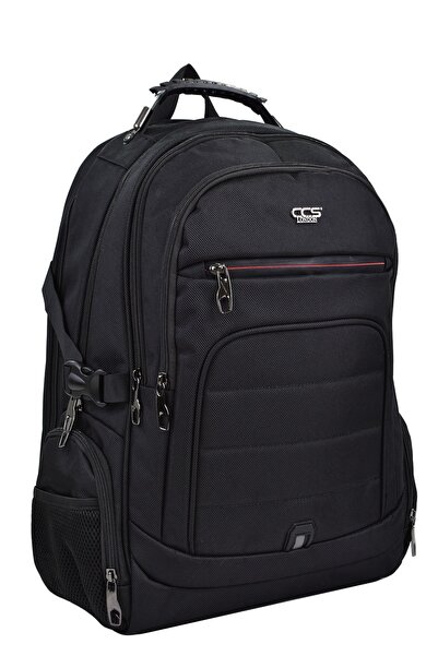 ELATAE Πολυτελές υφασμάτινο ορθοπεδικό σακίδιο πλάτης για φορητό υπολογιστή μαύρο 51432