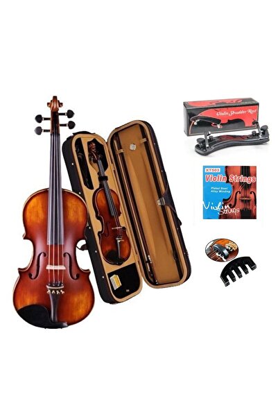 Carlovy Vla8-3/4 Keman (yay+reçine+kutu+yastık+susturucu+yedek Tel Hediyeli)