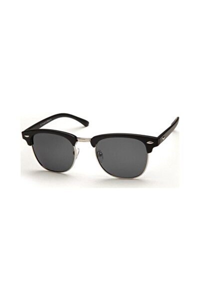 modam saat Unisex Black Clubmaster Model Sunglasses