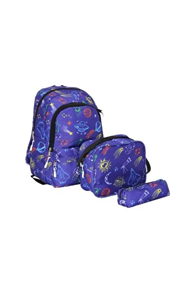 Çantavizyon Galaxy Sa deznom Triple Set School Torba