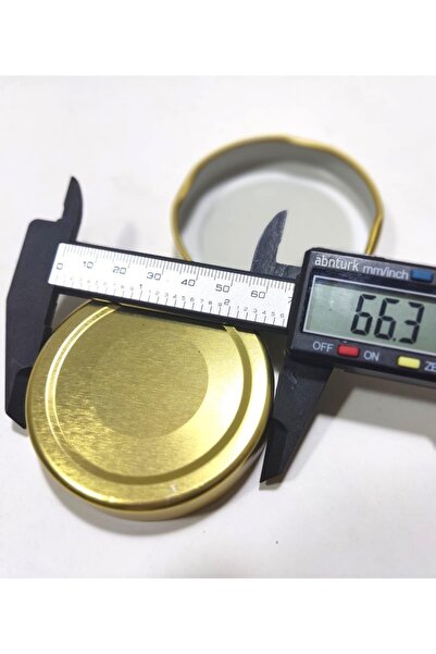 abnturk 10 Adet 63 Mm Uzun Etekli Geniş Kenar Metal Konserve Kavanoz Kapağı D...