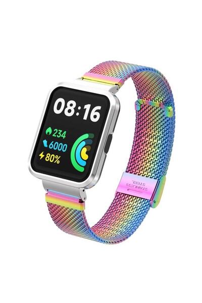Nezih Case Xiaomi Redmi Watch 2 Lite Uyumlu Paslanmaz Metal Hasır Klipsli Kor...