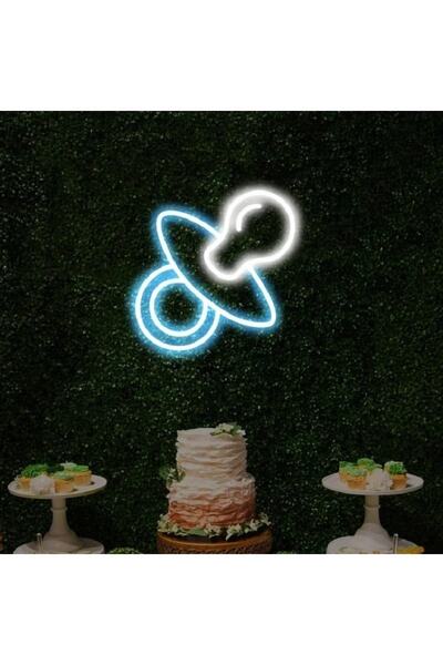 SMİLE CONCEPT Emzik - Neon Led Dekoratif Duvar Yazısı Tabelası Aydınlatması G...