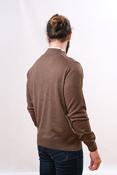 Çukurova Wool Classic Men's Knitwear Cardigan - Brown