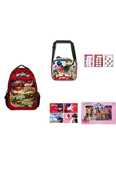 Miraculous Three Compartment Primary School Bag