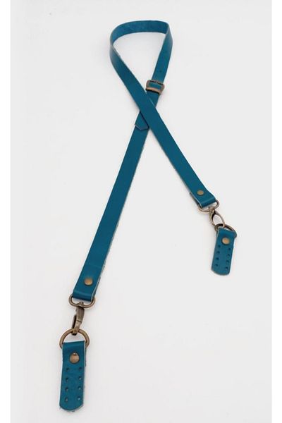 angel çanta aksesuar Turquoise Real Leather Long Handle - 2X130 Antique Metal