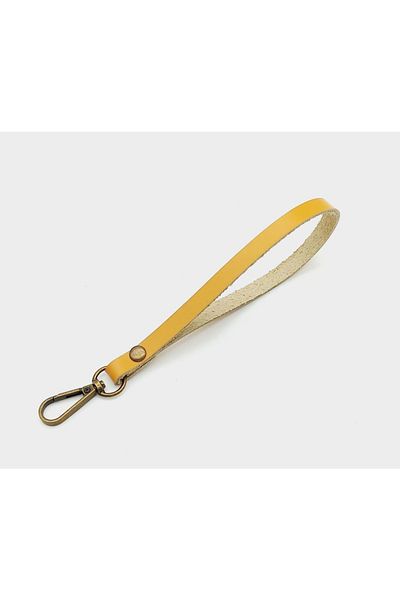 angel çanta aksesuar Real Leather Mustard Color Grip with Antique Metal