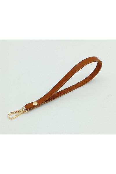 angel çanta aksesuar Genuine Leather Tan Color Elcik Light Gold Metal