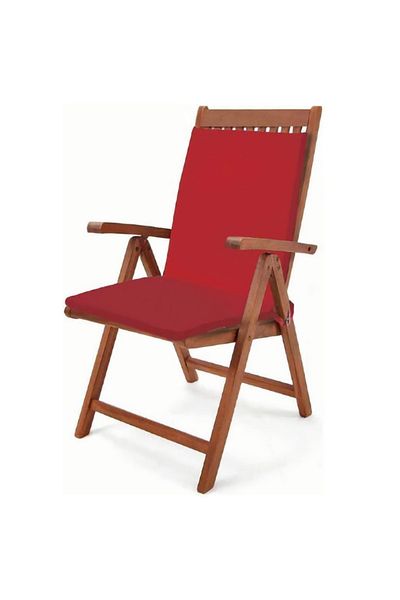 mer-tim ezberbozan ev tekstili Mer-tim Garden Balcony Living Room Red Chair Cushion (with backrest) 6-Piece