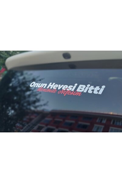 Rex Aksesuar Onun Hevesi, Benim Nefesim Oto Sticker Araba Sticker Oto Cam Yazı Araba Cam Yazı Sticker