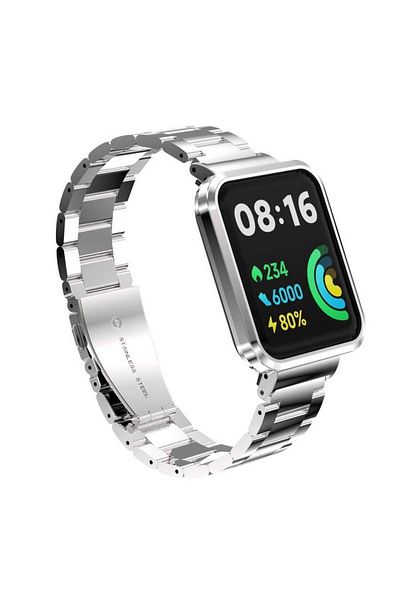 UnDePlus حافظة ساعة Xiaomi Redmi Watch 2 Lite بسوار معدني