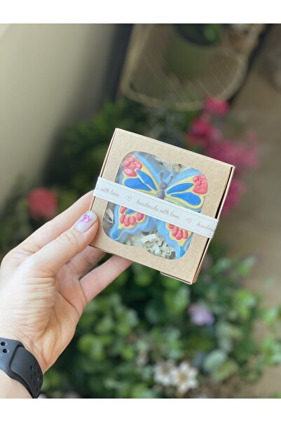 Şirin Blue Butterfly Handmade Gift Scented Soap