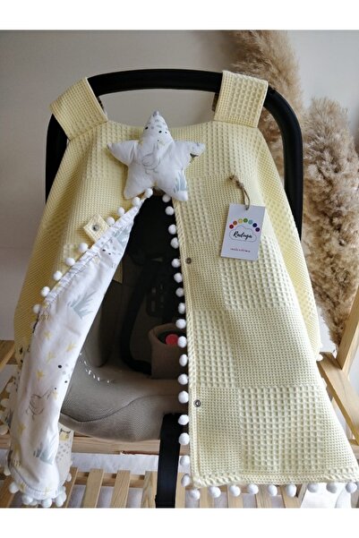 Raduga Collection غطاء عربة أطفال فردي مزدوج الجوانب، طاحونة هوائية صفراء وأوزة