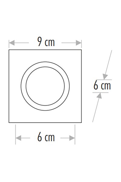 Cata Kare Cam Aynalı Spot ( 50w Holojen Ampul Duy Dahildir) Takım Halinde