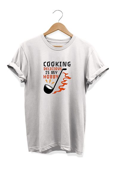 remonz Το Food Series Is My Cooking Hobby εμπριμέ 100% βαμβακερό μπλουζάκι μεγάλου μεγέθους