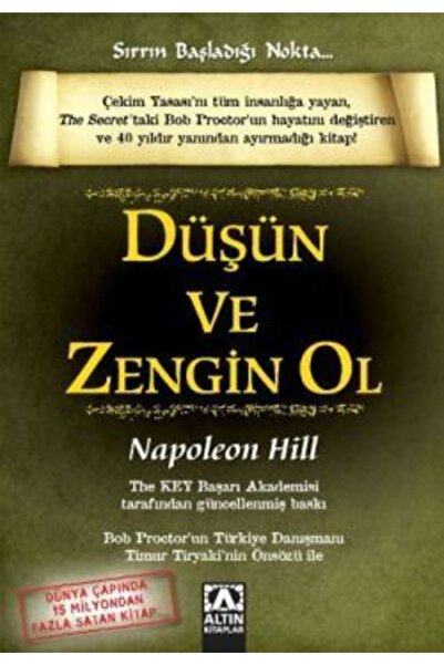 Altın Kitaplar Düşün Ve Zengin Ol / Napoleon Hill / Altın Kitaplar