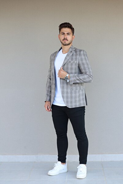 Luisero Vad 1233 Відкритий кремовий чоловічий піджак