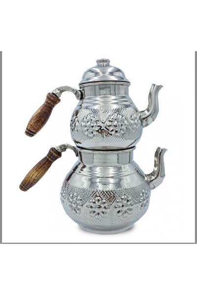 Zinnun Bakır Nikel Kaplama Küçük Çaydanlık