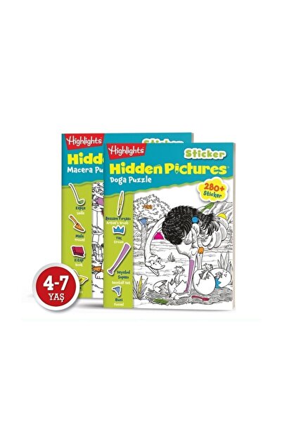 Dikkat Atölyesi Yayınları Sticker Hidden Pictures 2 Li Set Gizli Resimler Eğl...