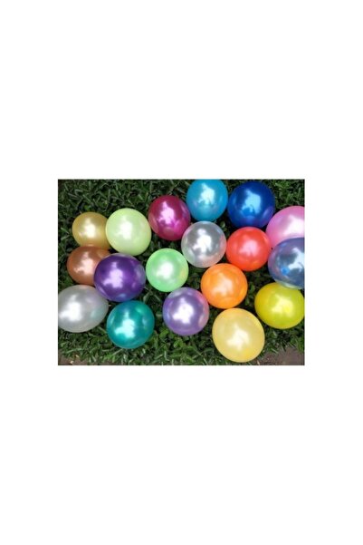 Party City 100 بالون معدني مختلط الألوان