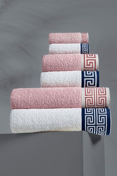 TABEA HOME Leonie Model 6-Piece Bathroom Set White-powder