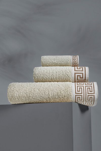 TABEA HOME Σετ Μπάνιου Leonie Model 3 τεμαχίων Καφέ
