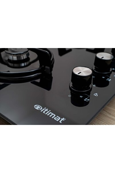 İtimat 1531 Siyah Seramik Cam Ankastre Doğalgaz Ocak