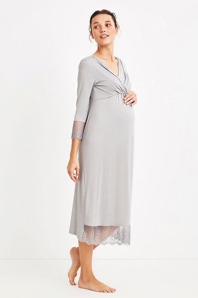 Catherine's 871 Maternity Dress-smoke Gray