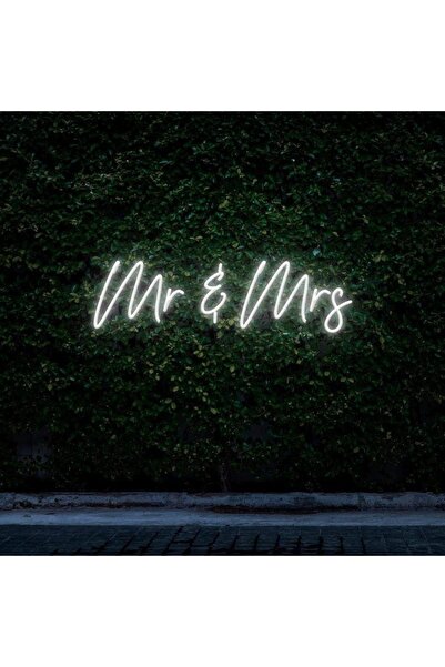 SMİLE CONCEPT Mr&mrs -neon Led Dekoratif Duvar Yazısı Tabelası Aydınlatması G...