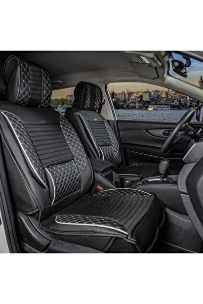 Generic Brand Fiat Brava Luxury Leather Car Seat Cover Front/Rear Set Black W...