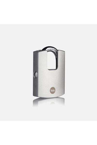 Yale Y122b/50/123/1 - 50mm Chrome Plated Padlock with Dmu Housing - High Protection - Boron Ring