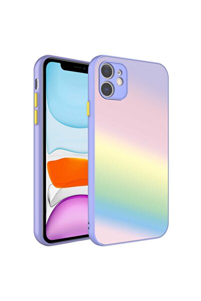Nezih Case Apple Iphone 11 Uyumlu Kılıf Kamera Korumalı Renkli Ebru Desenli A...