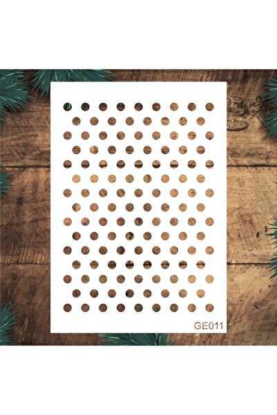 STENCİLTASARIM Stencil Tasarım Ge011 Puantiye - Dekoratif Duvar Ve Eşya Boyam...