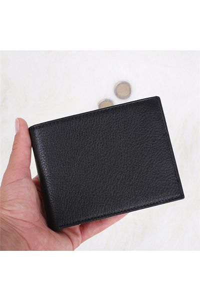 Legend Leather Μαύρο ανδρικό πορτοφόλι 1530 από γνήσιο δέρμα