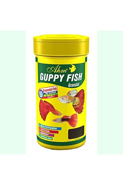 Ahm Guppy Granül Food Lepistes Balığı Yemi 100 ml.x 2 Adet