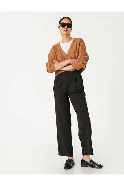 Koton Pleated Wide Leg Trousers