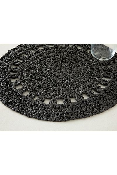 English Home 37 Cm Anthracite Straw Rope Raffia - American Service