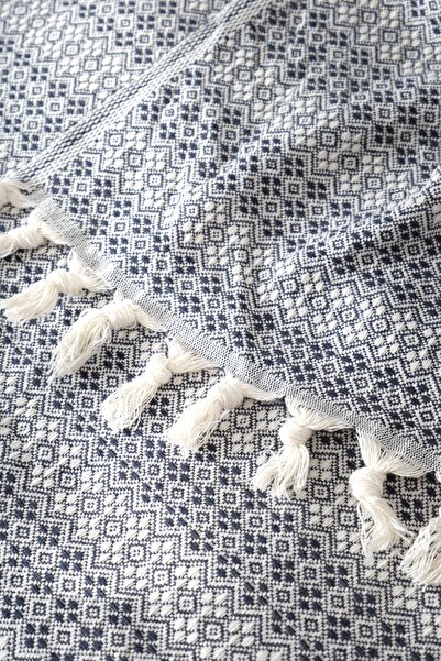 Karaca Home Destina, Pique, Double, Navy Blue