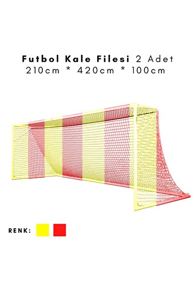 ÖZBEK Futbol Kale Filesi - Halı Saha Kale Ağı 210 * 420 * 100cm (2 Adet File)