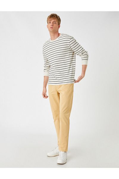Koton Basic Gabardine Trousers Buttoned