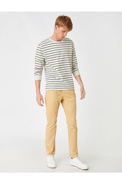 Koton Basic Gabardine Trousers Buttoned