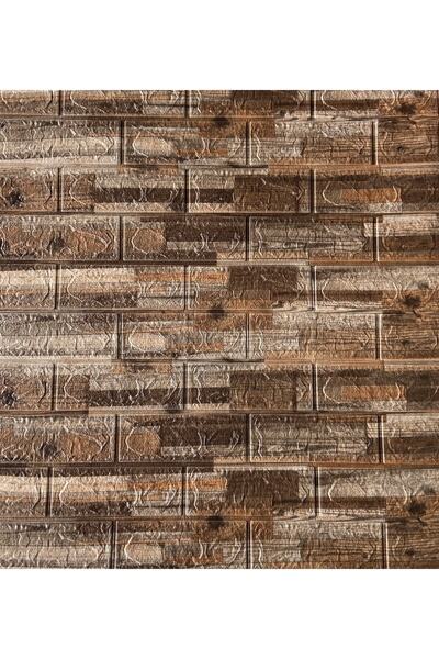 Renkli Duvarlar Kahverengi 3d Kendinden Yapışkanlı Silinebilir Duvar Kağıdı Paneli NW108