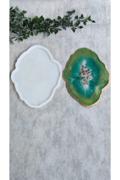 By Shesel Epoksi Silikon Kalıbı Kendinden Kabartmalı 3d Geode Tepsi Reçine Ep...