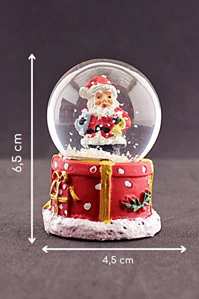 Genel Markalar Yılbaşı Hediyeleri Temalı Noel Baba Mini Boy Kar Küresi 6,5 Cm 1