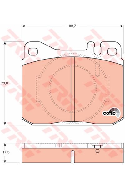 otoparcan Front Pad W123-c123-s123-w126-c126-r107-c107 Model