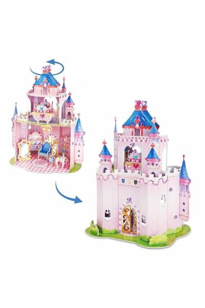 Genel Markalar E1623H Cubic Fun Prenses Gizli Bahçe Şatosu 92 Parça 3 Boyutlu Puzzle